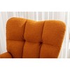 Gulches Caramel Teddy Fabric Nursery Rocking Glider Chair, 250LB Capacity Wooden Frame Lounge Chair for Living Room & Indoor Use - 4 of 4
