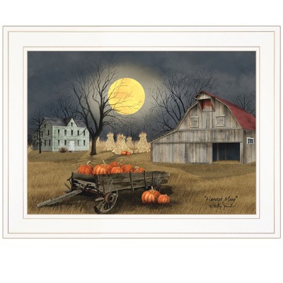 Harvest Moon By Billy Jacobs, Ready to Hang Framed Print, White Frame