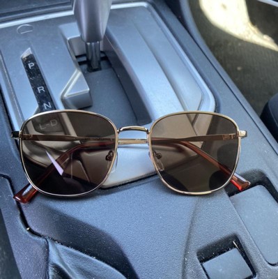 Men's Retro Browline Sunglasses - Goodfellow & Co™ Brown : Target