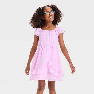 Girls' Short Sleeve Chiffon Dress - Cat & Jack™ Light Purple