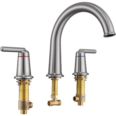 Mixxidea Bathtub Faucet 2-Handle Brushed Nickel