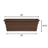 Bloem Dura Cotta Resin Rectangle Window Box Planter with Saucer Tray - 3 of 4