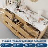 Fluted 7 Drawers Dresser, 54" Wide Modern Chest of Drawers, Curved Profile Design, Large Storage Cabinet Organizer for Bedroom, Living Room, Hallway - 3 of 4