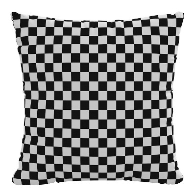 18"x18" Polyester Insert in Checkerboard Square Throw Pillow - Skyline Furniture