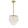 Elegant Lighting Selene 1 light Brass Pendant - 3 of 4