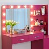 INFURNIC Vanity Tables Dressing Table with Large Drawers and Storage Organizer for Bedrooms, Pink, 46.65"*15.74"*54.33" - 3 of 4