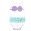 Little Treasure Baby Girl Cotton Bodysuits 3pk, Mermaid - 4 of 4