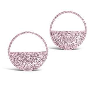 SHINE by Sterling Forever Medallion Half Circle Studs - 1 of 2