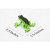 Collectible Wildlife Gifts | Poison Dart Frog, Green and Black, Hand Painted, Amphibian, Hard Rubber, Rainforest Frog,  Toy, Gift,   1 1/2"  F091 B43 - 2 of 4