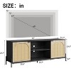 TV Stand with 3 Drawers for Living Room, Entertainment Center with Storage, Rattan Media Console Ith Metal Legs - 2 of 4