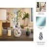 Glass Vase for Living Room Decor - Flower Vase with Abstract Design - Perfect Decorative Accent for Home, Office, and Bedroom Decor - 11" White - 4 of 4