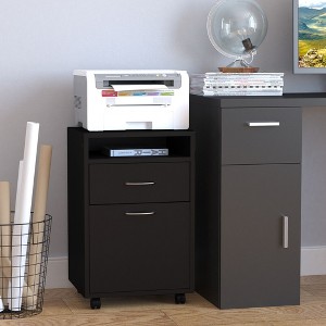 NicBex Mobile File Cabinet Storage Cabinet Organizer with Drawer and Cabinet, Printer Stand with Castors for Home, Office - 1 of 4