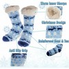 5 Star Super Deals Christmas Fuzzy Faux Shearling Socks, Warm Thick Fleece Thermal w/ Nonslip Grippers, Christmas Stockings - 2 Pairs - 2 of 4