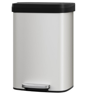 21 Gallon / 80 Liter Stainless Steel Trash Can with Lid, Large Garbage Can for Kitchen, Rustproof Step-on Kitchen Metal Trash Bin - 1 of 1