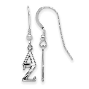 Black Bow Jewelry Sterling Silver Delta Zeta Greek Life Dangle Earrings - 1 of 3