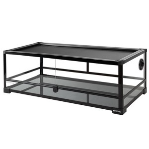 REPTI ZOO 35 Gallon Reptile Glass Terrarium, Double Hinge Door with Screen Ventilation Reptile Terrarium 36" x 18" x 12.6" - 1 of 4