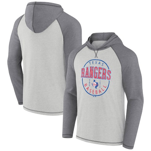Mlb Texas Rangers Men's Lightweight Bi-blend Hooded Sweatshirt : Target