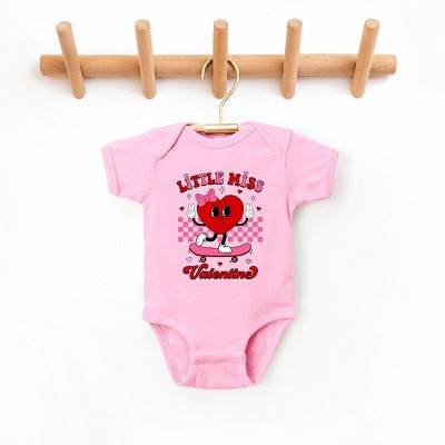 The Juniper Shop Little Miss Valentine Skateboard Baby Bodysuit