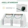 CAVINAS 6'x 3' Galvanized Raised Garden Bed with Mini PVC Greenhouse Cover Garden Sheds with Roll-Up Windows - 3 of 4