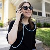 Pavilion Gift Company - Aqua Crossbody - Soft Gemmed Phone Lanyard - Cell Phone Accessories - 3 of 4