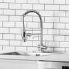WOWOW Double-Handles Pull Down Sprayer Kitchen Faucet with 3 Spout - 2 of 4
