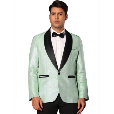 Lars Amadeus Men's Shawl Lapel Wedding Metallic Party Sparkly Suit Jackets