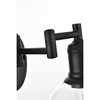 Elegant Lighting Caspian 1 light Black and Clear swing arm plug in wall sconce - 4 of 4
