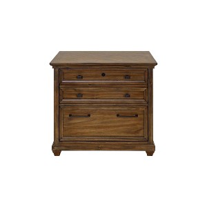 Porter Traditional Wood Lateral File Brown - Martin Furniture: 2-Drawer, No Assembly, 34"W x 22"D x 30"H - 1 of 4