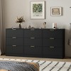 YONWAY 6-Drawer Dresser Bedroom Storage Organizer Furniture, Wide Chest of Drawer with Gold Handle for Closet,Hallway - 2 of 4