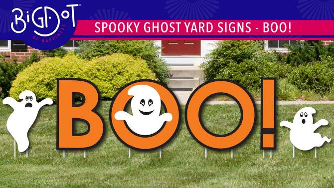 Big Dot of Happiness Spooky Ghost - Yard Sign Outdoor Lawn Decorations - Halloween Party Yard Signs - Boo, 2 of 10, play video
