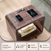 End Table with Charging Station, 23.6" Wood Nightstand with Open Shelf Storage, Modern Side Table for Living Room, Bedroom - 2 of 4