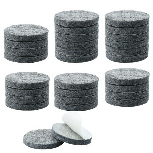 Unique Bargains Felt Self-stick Non-slip Anti-scratch Round Furniture Pads Gray 0.98" x 0.98" x 0.2" - 1 of 4