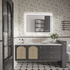 Tempered Glass Bathroom Mirror - 1 of 4