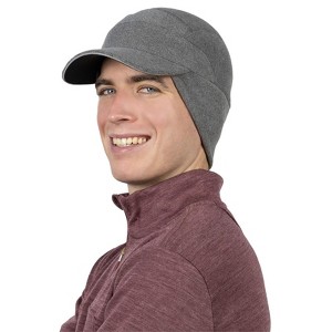 TrailHeads Men's Fleece Hat with Drop Down Ear Warmer Flaps - Winter Caps for Running, Golf, Hunting - 1 of 4