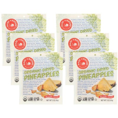 Made In Nature Organic Dried Pineapples - Case of 6/3 oz