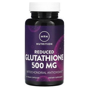 MRM Nutrition Reduced Glutathione 500mg | Liver Health | Mitochondrial Antioxidant | Reduced Form of Glutathione | Vegan + Gluten-Free | 60 Servings - 1 of 2
