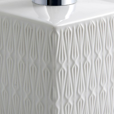 White Ceramic and Bamboo Lotion Pump with Drawer