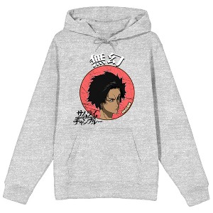 Samurai Champloo Mugen With Kanji Logo Men's Athletic Heather Graphic Hoodie - 1 of 2