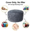 Bean Bag Covers Only, Adult Bean Bag Chair Cover No Filler, Round Soft Fluffy Faux Fur Beanbag Lazy Sofa Bed Cover - 3 of 4