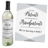 Big Dot of Happiness Parents to Grandparents - Pregnancy Announcement Gift for Women and Men - Wine Bottle Label Stickers - Set of 4 - 2 of 4