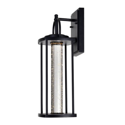 CWI Lighting Greenwood LED Outdoor Black Wall Lantern