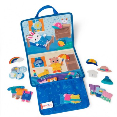 Melissa & Doug Ms. Rachel Get Dressed Soft Activity Board in Tray