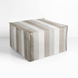 Sorra Home Subrella Bean Fabric Outdoor Patio Pouf - 1 of 4