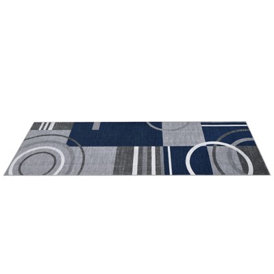 Geometric Abstract Washable Area Rug Living Room Rugs Non-Slip Soft Ultra-Thin Modern Throw Carpet Contemporary Stain Resistant Floor Carpet
