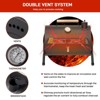 KTMBDW Portable Charcoal Grill with Thermometer & Wooden Handle, Compact Tabletop Barbecue Grill for Outdoor Camping BBQ Grilling Backyard Party,Black - 4 of 4