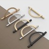 attop 6 Pack Matt Black and Nickel Cabinet Pulls - 2 of 4