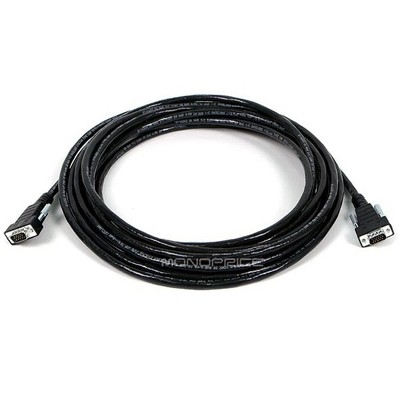 Monoprice Video Cable - 25 Feet - Black | SVGA Male to Male Plenum Rated Cable