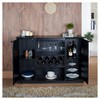 Rosio Transitional Criss Cross Wine Storage Dining Buffet Black - Homes ...