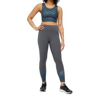 TomboyX Workout Leggings, 7/8 Length High Waisted Active Yoga Pants With  Pockets For Women, Plus Size Inclusive (XS-6X) Disruptor Small