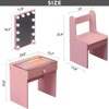 VANITII 1 Drawers Makeup Vanities With RGB LED Light Strip Come With Bluetooth Speaker Mirror - 2 of 4